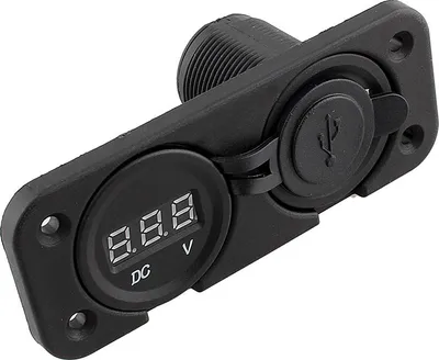 Zdjęcie produktu dla Cyfrowy woltomierz prądu stałego LED Podwójna ładowarka z 2 portami USB do samochodu Łódź Marine