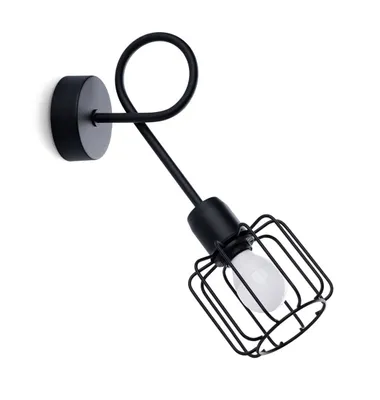 Zdjęcie produktu dla Kinkiet BELUCI czarny 1xE14x40W metal wym:30x15x28cm IP20 Sollux Lighting