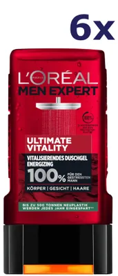 Productafbeelding van 6x L'Oreal Men Expert douchegel 250ml Ultimate Vitality