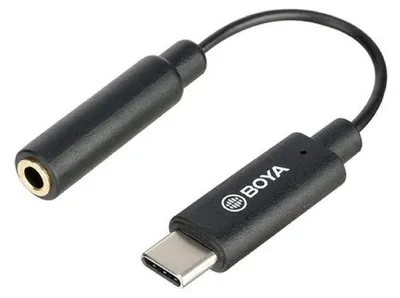 Zdjęcie produktu dla Adapter Redukcja na Mikrofon Mini Jack 3.5mm na USB TYPE-C USB-C USB C Boya / BY-K4
