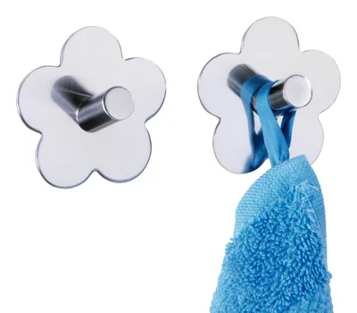 Produktbild von Wandhaken Fiore Edelstahl glänzend 2er Set