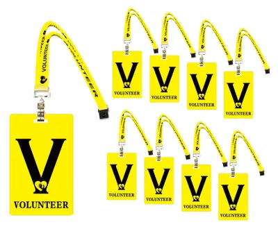 Productafbeelding van Sleutelband voor vrijwilligers, PVC, vrijwilligerspas, identificatiepas, etc