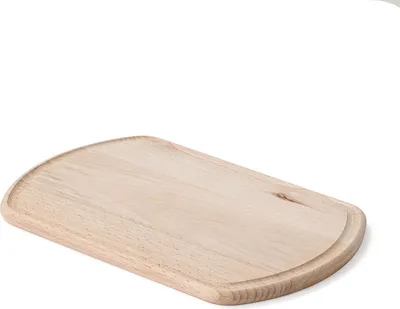 Immagine prodotto di Minna-2125-Raw Tagliere da cucina, faggio, ovale, con scanalatura per il succo e manico | 250×165 mm