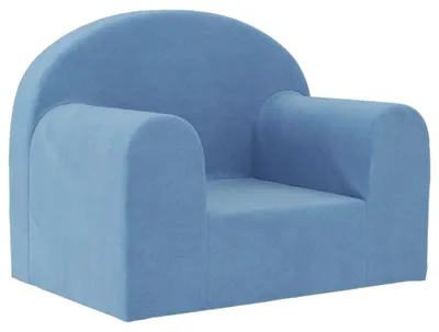 Produktbild von vidaXL Kindersofa Blau Weich Plüsch
