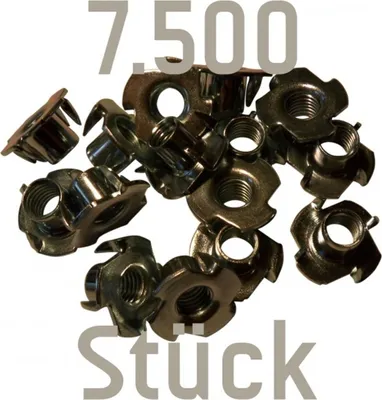 7500 Einschlagmuttern für Klettergriffe von Kletterbude; metallisch; für Kletterwandbau.