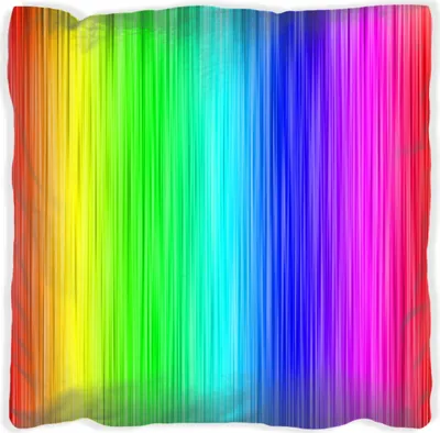 Produktbild von Wallario Premium Kissen, weiche Oberfläche, mit Motiv Regenbogenmuster - Farben rot, gelb, grün, blau, pink und rot, Größe: 30 x 30 cm, mit weißer Rückseite