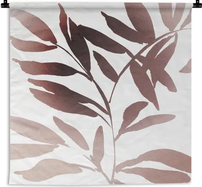 Produktbild von MuchoWow® Wandteppich Wandbehang Blättern - Design - Abstrakt 150x150 cm Tapisserie Dekoration Wandtuch - Wohnaccessoires - Modernes