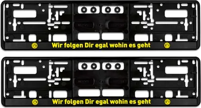 Produktbild von BVB Kennzeichenverstärker Wir folgen Dir 2er-Set