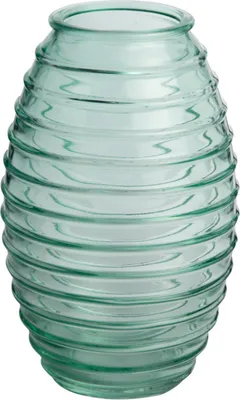 Produktbild von Glasvase HONEY mit Rillen grün H. 19,5cm D. 12cm Sandra Rich WA