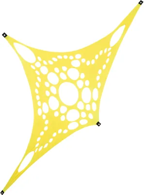 Produktbild von PSYWORK Schwarzlicht Segel Elasthan "Progspy Neon Space Star II" Vanille, 1,5x3m