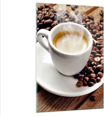 Produktbild von Bilder auf glas - Einteilig - Kaffee Tasse Espresso heiß - 80x120cm - Glasbilder - Wandbilder - Bilder - Wanddekoration aus Glas - Glas Bilder - Wandbild auf Glas - GPA80x120-2546