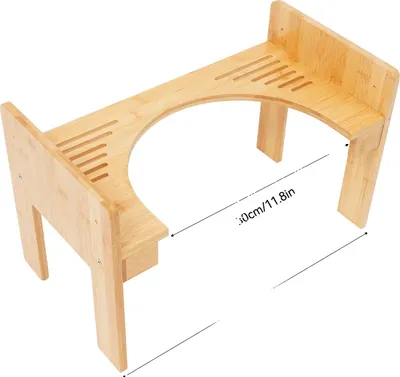 Produktbild von Toilettenhocker, höhenverstellbar, rutschfeste Füße, Logfarbe