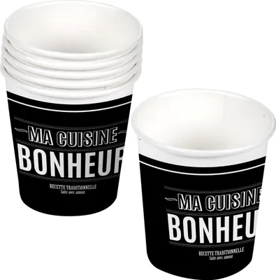 Image de Set de 10 gobelets en carton Ma cuisine