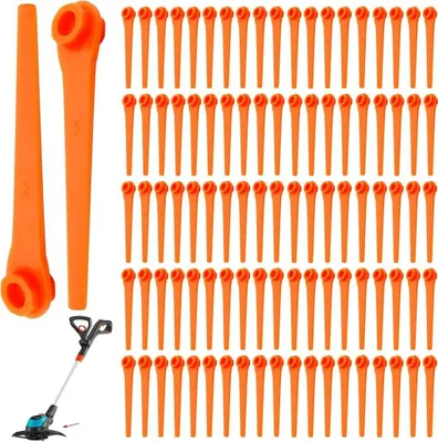 Produktbild von 100 Stück 70mm Kunststoff Rasentrimmer-Klingen Ersatz für Gardena 9823 9825 9820 9821 Ersatz Graden Rasenmäher Supply
