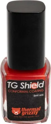 Image de Thermal Grizzly TG-ASH-050-RT Vernis de protection Shield 5ml rouge