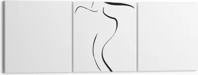 Produktbild von Bild auf Leinwand - Leinwandbild - 3 Teile - Minimalismus Frau Hut - 150x50cm - Wand Bild - Wanddeko - Wandbilder - Leinwanddruck - Bilder - Wanddekoration - Leinwand bilder - Wandbild - CA150x50-4908