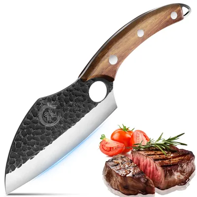 Imagen del producto de Omgoods - Cuchillo de Chef - Cuchillo japonés profesional con funda de cuero