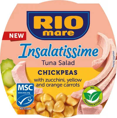 Produktbild von Thunfischsalat Kichererbsen Karotten Insalatissime Thunfischsalat 160g - Rio Mare