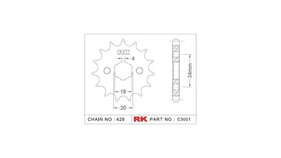 Produktbild von Rk-Ritzel 428 13z Standard