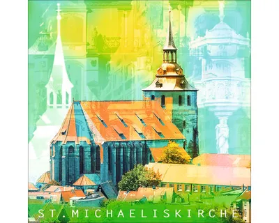 Produktbild von Glasbild Lüneburg St. Michaeliskirche 50x50 cm