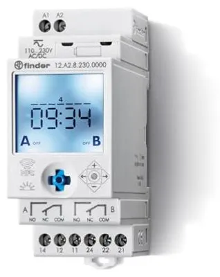 Finder Wochen-Zeitschaltuhr 12.A2, Astronomisch, 2x16A Kontakte – Produktbild 1