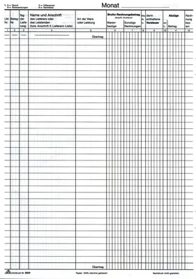 Produktbild von Formularbuch Wareneingangsbuch A4 VE=10x40 Blatt