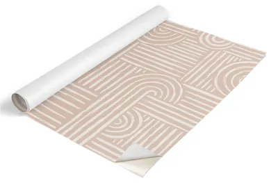 Immagine prodotto di Tulup - Pellicola adesiva per mobili - Pellicola autoadesiva 75x150 cm - Pellicola per mobili, ideale per armadi - Pellicola per mobili - Pellicola per la cucina - Impermeabile - Lavabile - Autoadesiva - Senza bolle d'aria - Motivo: strisce beige