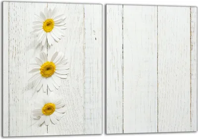 Obrázok produktu pre Súprava krycích dosiek na sporák 2x40x52 cm kryt sklokeramickej varnej dosky sklenený splashback, sedmokráska