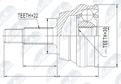 Produktbild von NTY Gelenksatz Antriebswelle Vorne Links Vorne Rechts für VW GOLF III (1H1) NPZ-VW-012