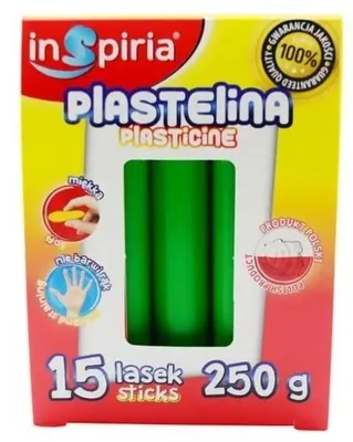 Obrázek produktu pro Zelená modelína, 15 tyčinek, 250 g – InSpiria