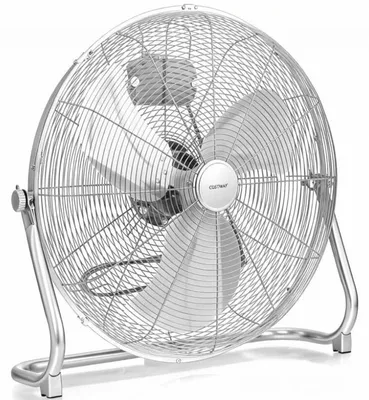 Image de Ventilateur sur pied, 3 vitesses, modèle ES10269DE-SL, 51 cm, 160 W, couleur argent