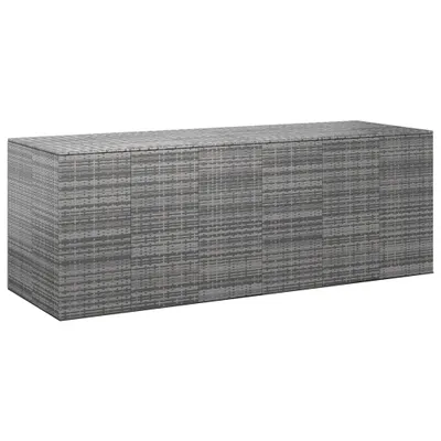 Produktbild von vidaXL Garten-Kissenbox PE Rattan 291x100,5x104 cm Grau