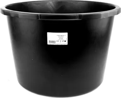 Produktbild von Mörtelkübel 45L Mörtelwanne Baueimer Mörtelkasten pflanzkübel Mörteleimer Kübel  für Mörtel Beton Kleber widerstandsfähig aus PP/PE-Regranulat Zementkübel rund schwarz