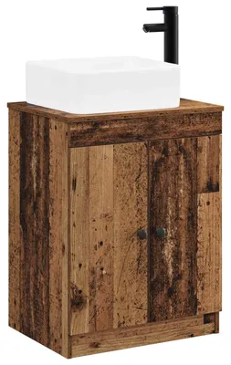 Productafbeelding van vidaXL Badkamerkastset, gerecycled hout, houtvezel