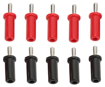 Produktbild von 10 Stück Bananenstecker Rot Schwarz 4 mm Kreuzschlitz Vergoldete Lötadapter für Lautsprecherkabel