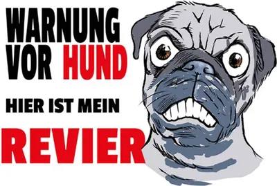 Produktbild von vianmo Holzschild 30x40 cm Warnung Hund hier mein Revier