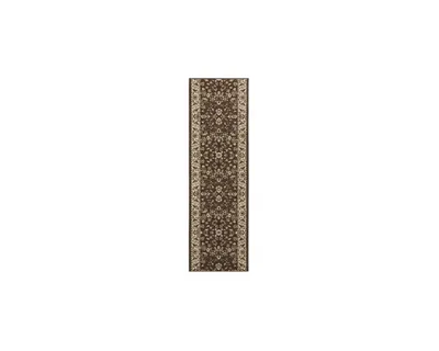 Zdjęcie produktu dla Chodnik 80x200cm na korytarz-przedpokój tradycyjny brązowo kremowy