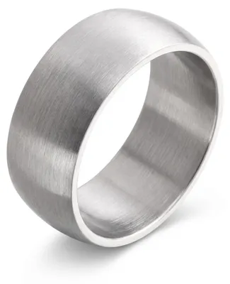 Productafbeelding van meditoys Bandring van roestvrij staal, 12 mm breed, zilverkleurig, mat geborsteld