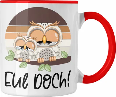 Produktbild von Trendation - Eul Doch Eulen Tasse (Rot)