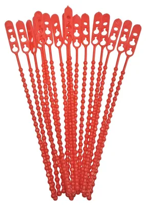 Produktbild von 100x Schnellbinder Blitzbinder Länge 140mm wiederverschließbar rot