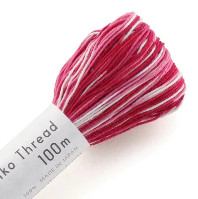 Productafbeelding van Hilo Olympus Sashiko, garen, kleur 152, Bokashi, roze, ongeveer 100 meter, gemaakt in Japan