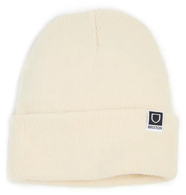 Imagen del producto de Gorro tipo "watch cap" uni de la marca Brixton, modelo Harbor BETA, color blanco roto, talla única