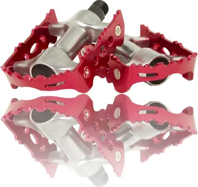 Produktbild von Rot eloxierte Fahrradpedale aus Aluminium – 9/16 Zoll Gewinde