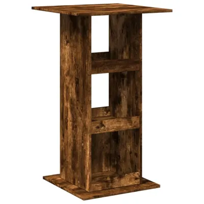 Produktbild von vidaXL Bartisch mit Ablagen Räuchereiche 60x60x102 cm Holzwerkstoff