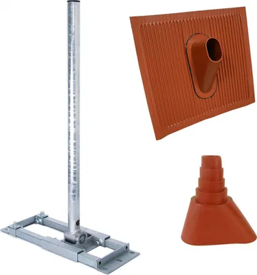 Produktbild von PremiumX DELUXE X90-48 Dachsparrenhalter 90cm Mast Sparrenhalter Dachabdeckung rot