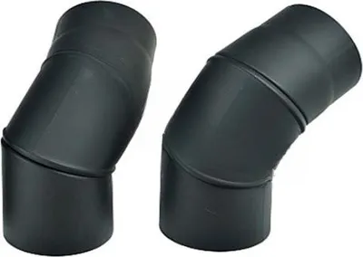 Obrázok produktu pre Dymové koleno 150 mm nastaviteľné / 0 - 90° hrubostenné 1,5 mm