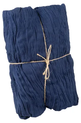 Produktbild von Tischläufer aus Cheesecloth Marineblau 90 cm x 3 m Baumwoll-Gaze -
