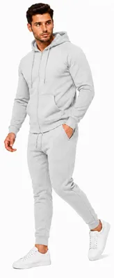 Produktbild von Herren Jogginganzug einfarbig 100% BW 586 Grau L