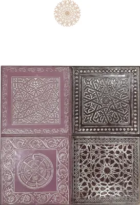 Produktbild von Orientalisches Wandbild Wanddeko Sahra -3-30cm aus Metall | Orientalische Vintage Wanddekoration Für Wohnzimmer, Schlafzimmer oder Küche | marokkanisches Fliesen Design als Dekoration