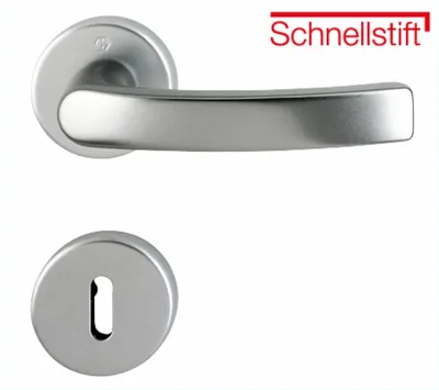 Produktbild von Hoppe Luxembourg Rosettengarnitur F9 Aluminium Stahlfarben 199/42KV/42KVS, OB Ovalbart